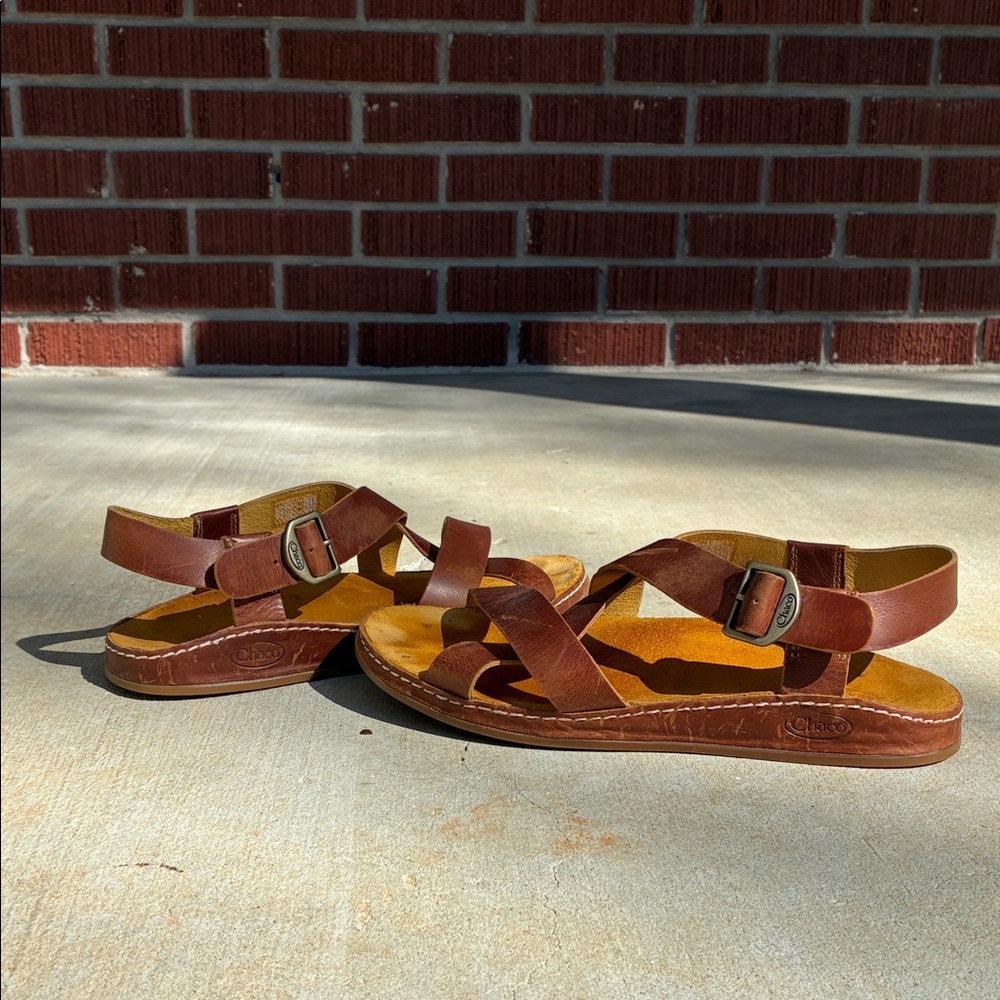 Chaco Brown Leather Sandals